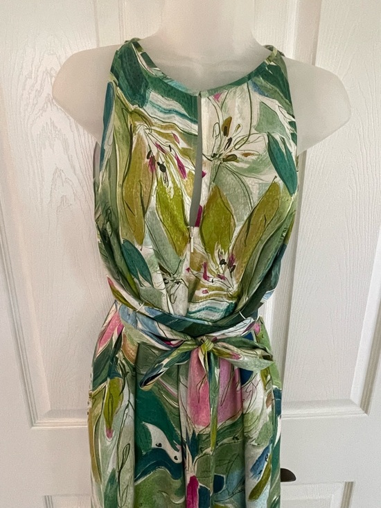 Ted Baker Pants - Gorgeous Ted Baker Green & Pink Floral Keyhole Jumpsuit